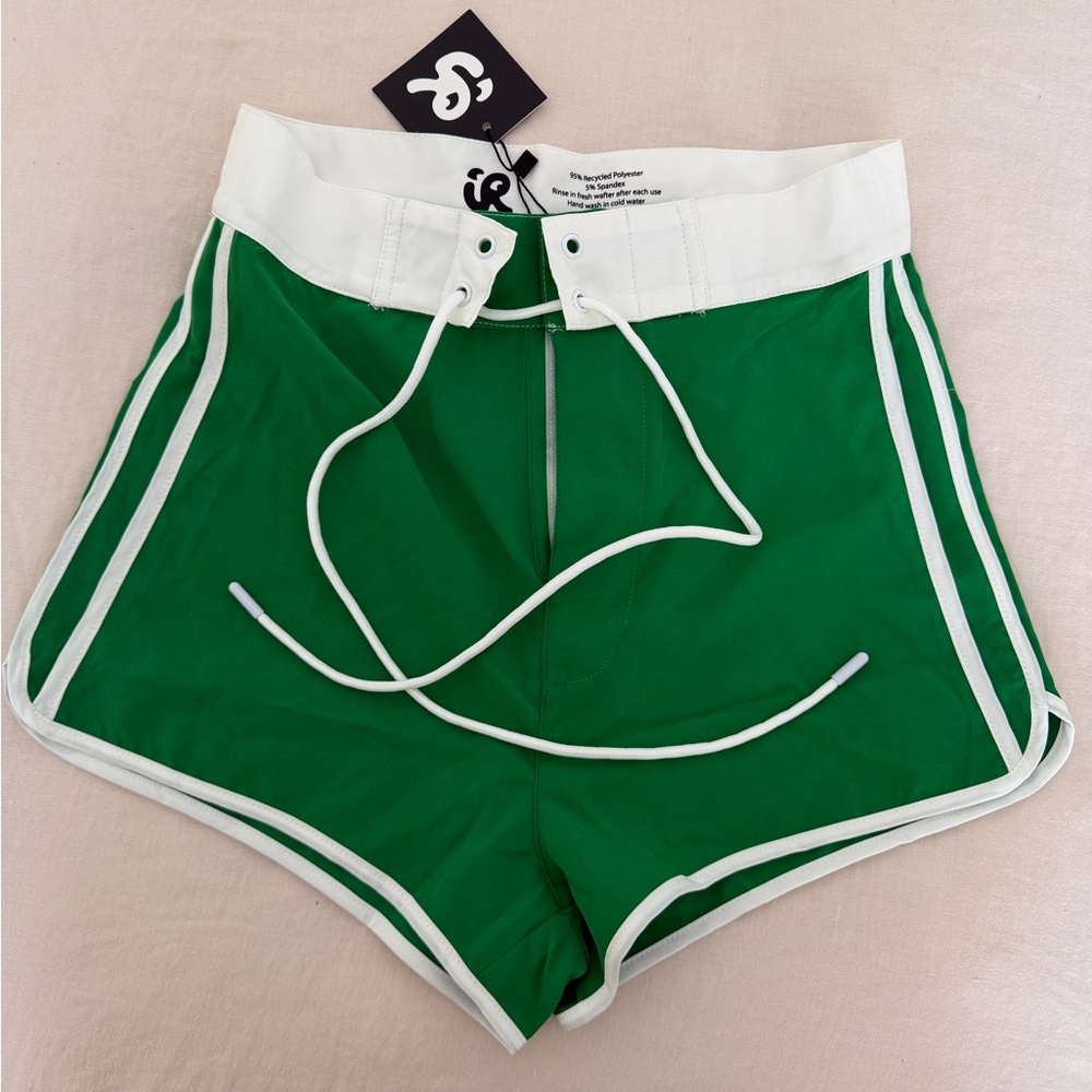Inner Relm Boogie Time Green High waisted boardshorts NWT